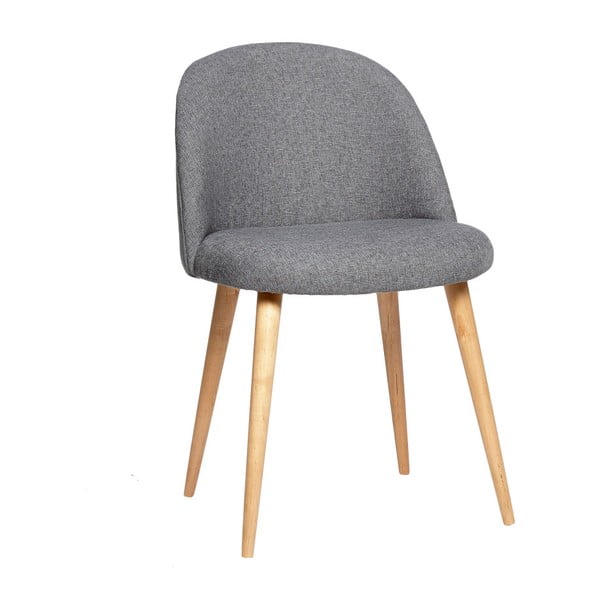 Siva stolica s hrastovim nogama Hübsch Alberte