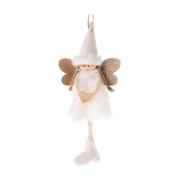 Bijeli viseći tekstilni anđeo Dakls