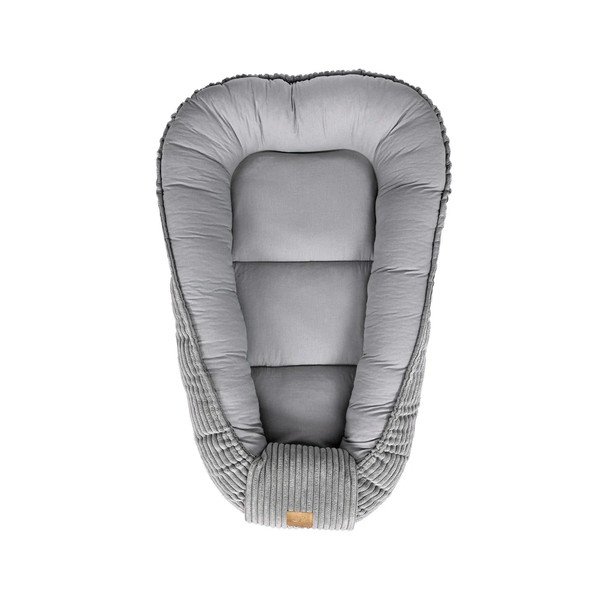 Sivo gnijezdo za bebe 55x83 cm – Meowbaby-image-1