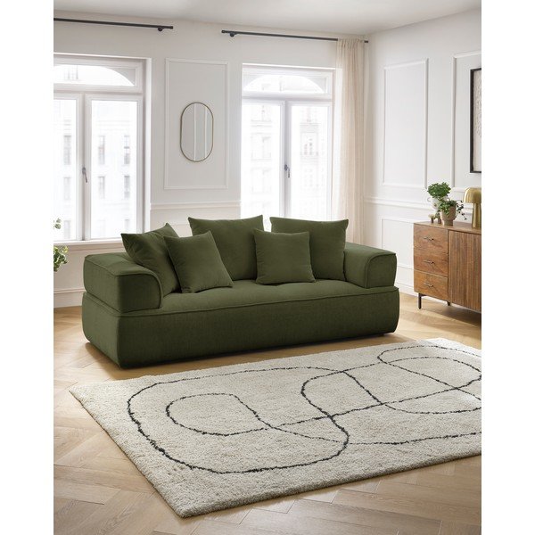Zelena sofa od šenila 237 cm Whesley – Bobochic Paris-image-1