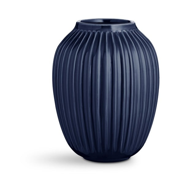 Tamnoplava vaza od kamenine Kähler Design Hammershoi, visina 25 cm