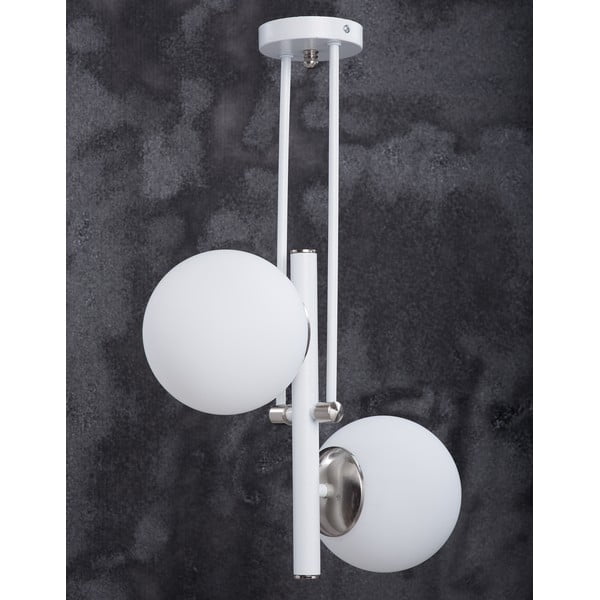Bijela/u srebrnoj boji viseća svjetiljka sa staklenim sjenilom ø 15 cm Libra – Squid Lighting-image-3
