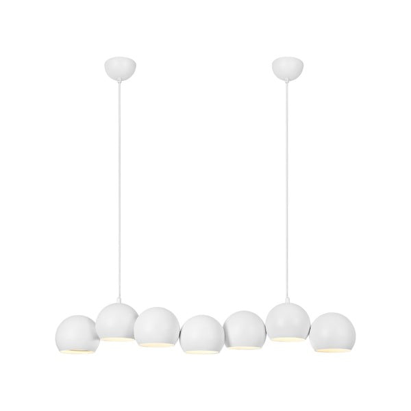 Bijela viseća svjetiljka s metalnim sjenilom Cupolo – Markslöjd