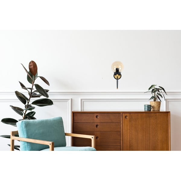 Crna/u zlatnoj boji zidna lampa ø 15 cm Tokyo – Squid Lighting-image-1