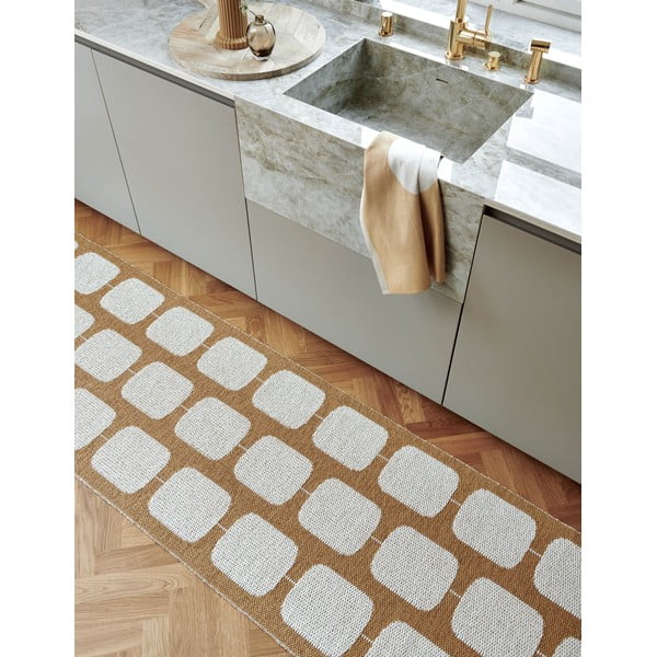 Oker žuta/krem unutarnja i vanjska staza 70x300 cm Sten Ochre – Pappelina-image-3