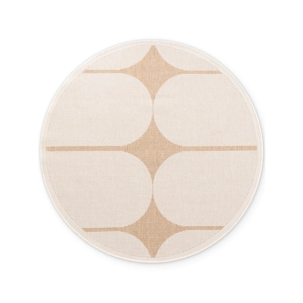 Bež/boje slonovače okrugao unutarnji i vanjski tepih ø 160 cm Duet Bowen – NORTHRUGS