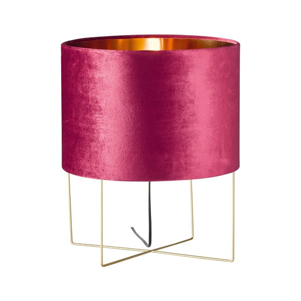 Ljubičasta stolna lampa s tekstilnim sjenilom (visina 43 cm) Aura – Fischer & Honsel