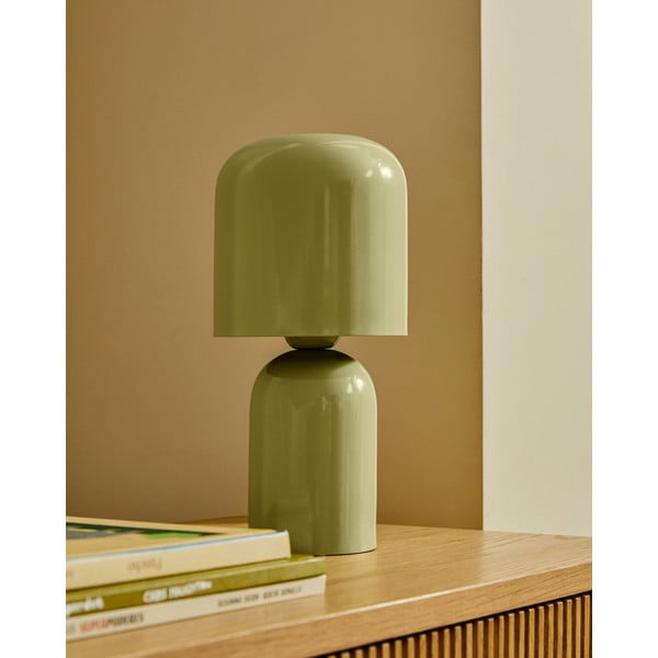 Zelena stolna lampa s metalnim sjenilom (visina 28 cm) Monze – Kave Home-image-1