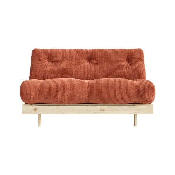 Sklopiva sofa od samta boja terakote 140 cm Roots – Karup-image-3