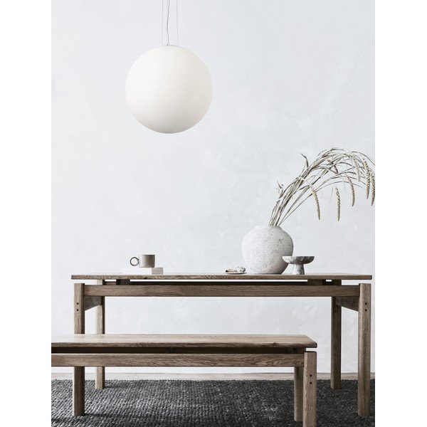 Bijela staklena viseća svjetiljka ø 50 cm Nevoso – Nova Luce-image-1