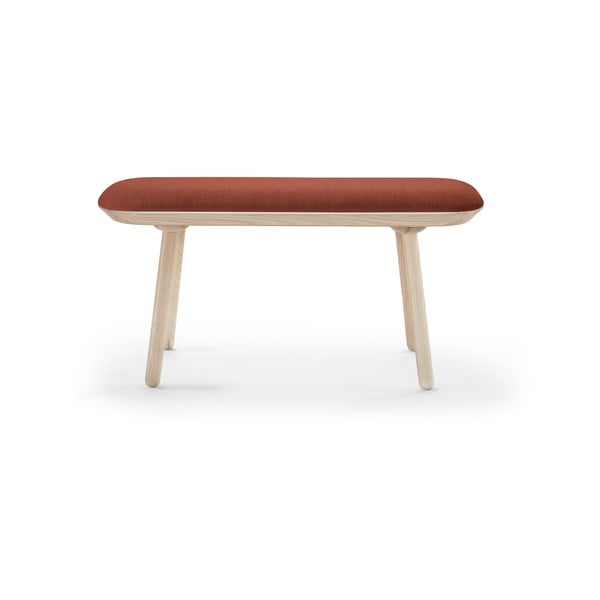 Konjak-smeđa baršunasta klupa EMKO Naïve, 100 cm-image-2