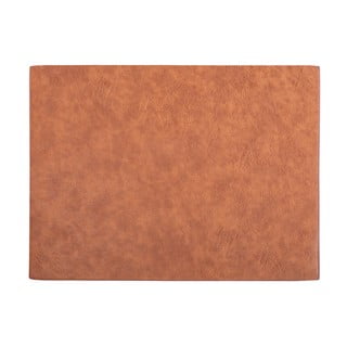 Narančasto-smeđa prostirka s imitacijom kože ZicZac Troja Rectangle, 33 x 45 cm