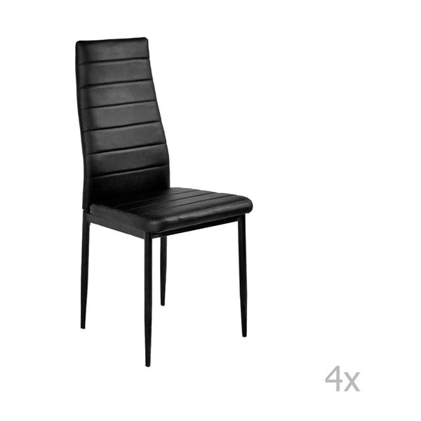 Set od 4 crne blagovaonske stolice Evergreen House Sally