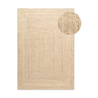 Obostrani/ručno rađen juten tepih u svijetloj prirodnoj boji 80x150 cm Sharmila Natural White – Hanse Home
