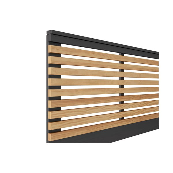 Crno/u prirodnoj boji uzglavlje od masivnog bora 163x100 cm Lavis – Marckeric-image-4