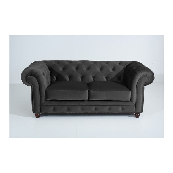 Tamno siva sofa Max Winzer Orleans Velvet, 196 cm