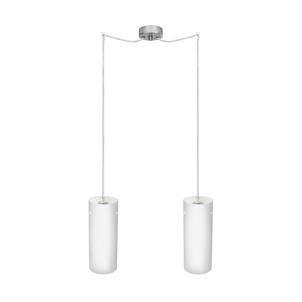 Paipu Elementary dvostruka svjetiljka, mat opal / srebrna / bijela / srebrna