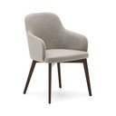 Bež podstavljena blagovaonska stolica s naslonima za ruke Nelida – Kave Home