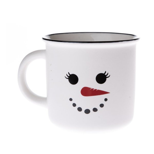 Bijela porculanska šalica s božićnim motivom 380 ml Snowman – Dakls