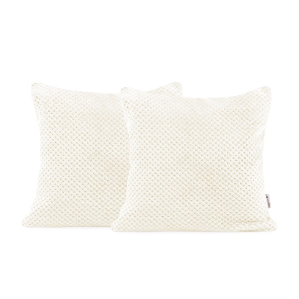 Set s 2 krem jastučnice od mikrovlakana DecoKing Henry, 45 x 45 cm