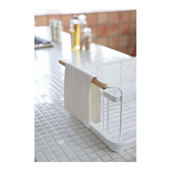 Stalak za cijeđenje posuđa s detaljima od bukovine YAMAZAKI Tosca-image-1