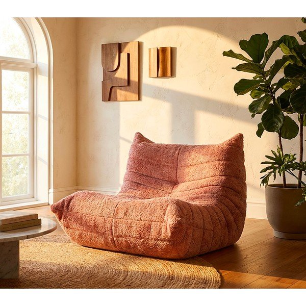 Ružičasta vreća za sjedenje od bouclé tkanine Mask – Mauro Ferretti-image-1