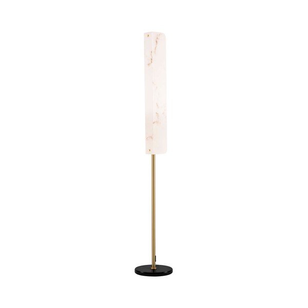 Krem/mjedena LED stojeća svjetiljka u mramornom dekoru (visina 160 cm) Aider – Nova Luce