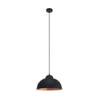 Crna/u brončanoj boji viseća svjetiljka s metalnim sjenilom ø 37 cm TRURO 2 – EGLO