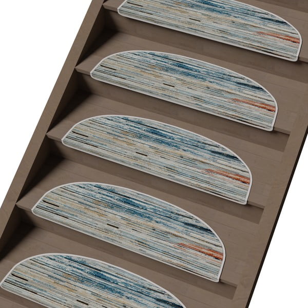 Set tepiha za stepenice 16 kom 20x65 cm Plain Sky – Vitaus-image-1