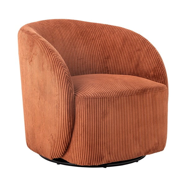 Narančasta wing fotelja od samta Pradi – Bloomingville