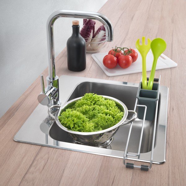 Čeličan ocjeđivač za posuđe u srebrnoj boji – Metaltex-image-1