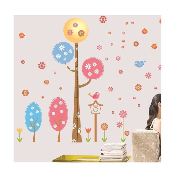 Set zidnih naljepnica Ambiance Round Trees And Flowers-image-1