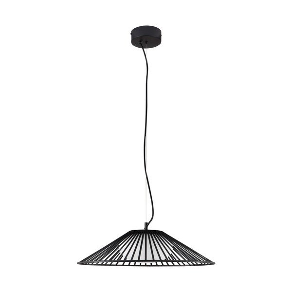 Mat crna metalna LED viseća svjetiljka sa staklenim sjenilom ø 50 cm Brume – Nova Luce