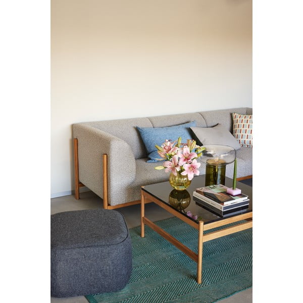 Crni/u prirodnoj boji mramorni stolić za kavu 80x80 cm Raw – Hübsch-image-2