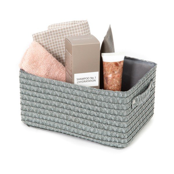 Siva košara za pohranu Compactor Lilou, 23 x 12 cm-image-1