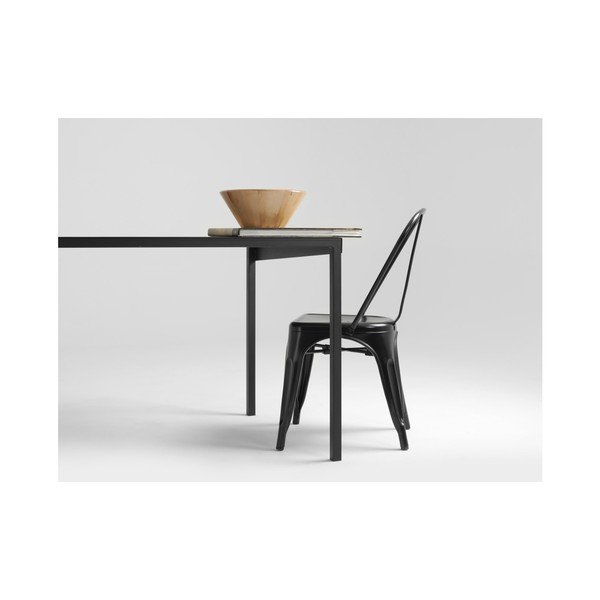 Crni metalni blagovaonski stol CustomForm Obroos, 140 x 80 cm-image-2