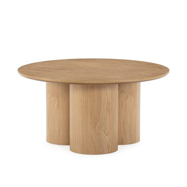 Okrugao stolić za kavu u dekoru hrasta u prirodnoj boji ø 80 cm Lua – MOME