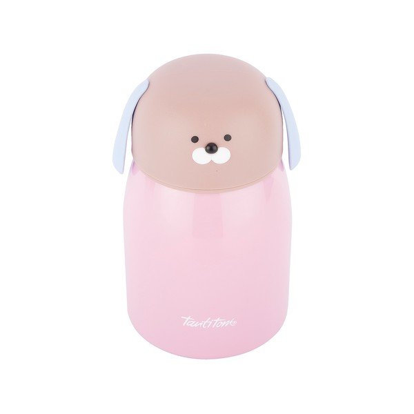 Ružičasta termosica od nehrđajućeg čelika Tantitoni Cute Doggy, 280 ml