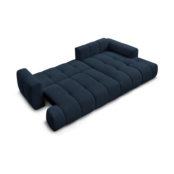 Tamno plava sklopiva/s prostorom za odlaganje kutna garnitura (s desnim kutom/s ležaljkom) Fuji – Bobochic Paris-image-4