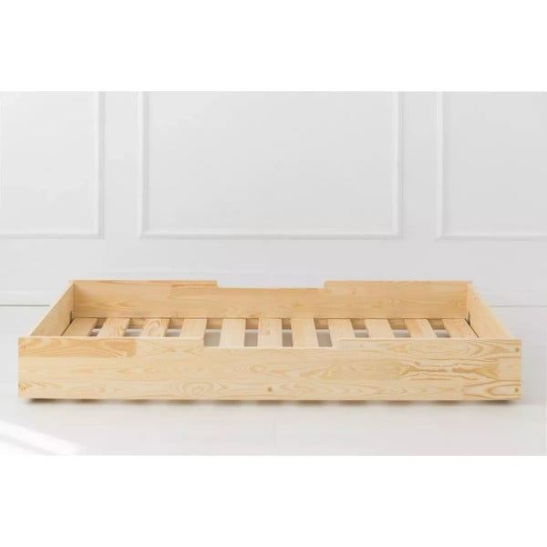 Dječji krevet na kat/s dodatnim ležajem s prostorom za odlaganje s podnicom 90x190 cm u prirodnoj boji CLPB – Adeko-image-3