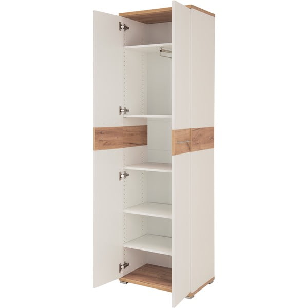 Bijeli prirodni ormar u dekoru hrasta 59x199 cm Topix – Germania-image-3