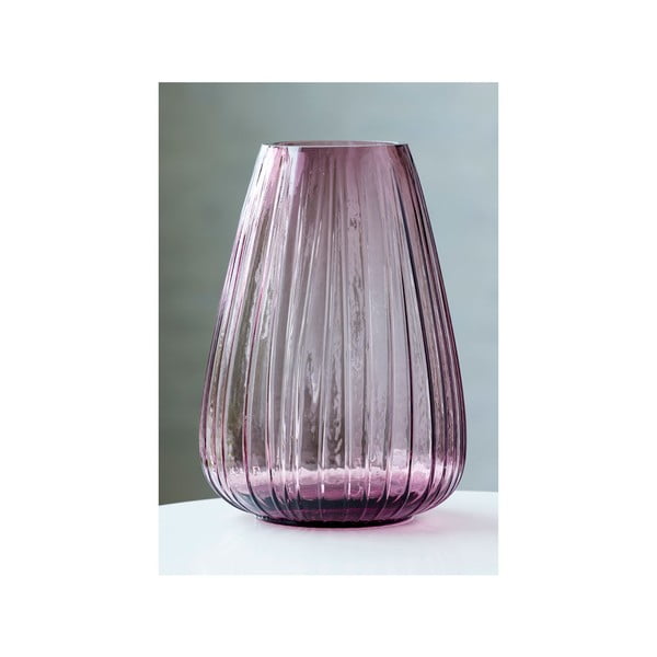 Ružičasta staklena vaza Bitz Kusintha, visina 22 cm-image-1