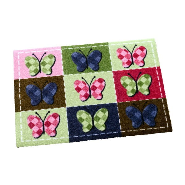 Zeleno-ružičasti tepih Zala Living Butterflies, 50x70 cm