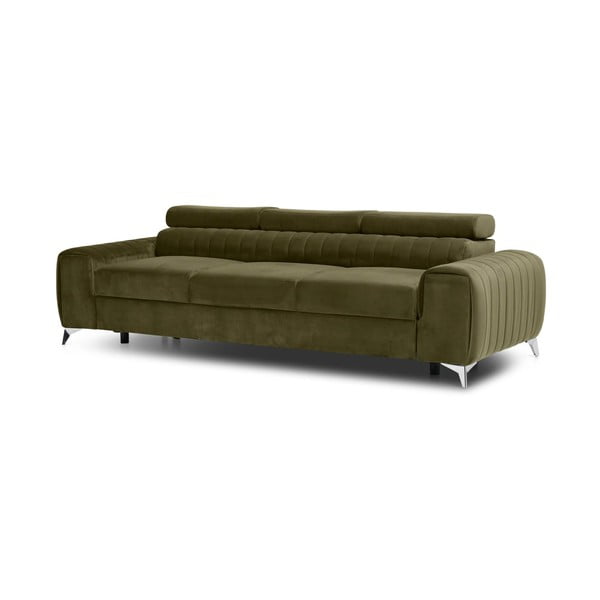 Kaki zelena baršunasti sklopiva sofa 261 cm Laurence – ELTAP-image-2