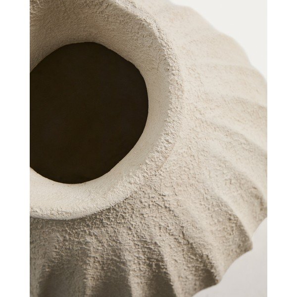 Krem ručno izrađena/visoka vaza od papier-mâché (visina 67 cm) Arquena – Kave Home-image-2