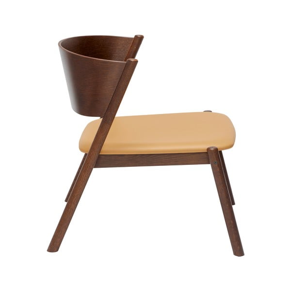 Tamno smeđa fotelja Oblique – Hübsch-image-2