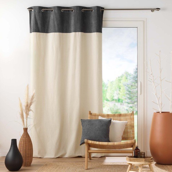 Antracitno siva/bež zavjesa 140x240 cm Tessa – douceur d'intérieur-image-2