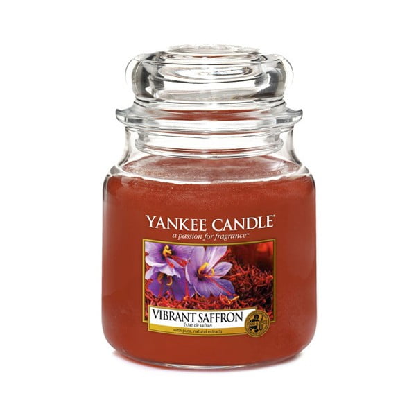 Mirisna svijeća Yankee Candle Šafran, vrijeme gorenja 65 do 90 sati