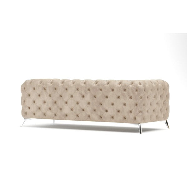 Bež baršunasti sofa 225 cm Chelsea – Ropez-image-2