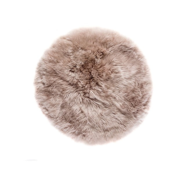 Svijetlosmeđa prostirka od ovčje kože Royal Dream Zeland, ⌀ 70 cm